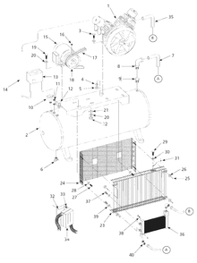 Air-Compressor Parts Diagram and Parts List for 5Z640FP  Campbell Hausfeld Compressor